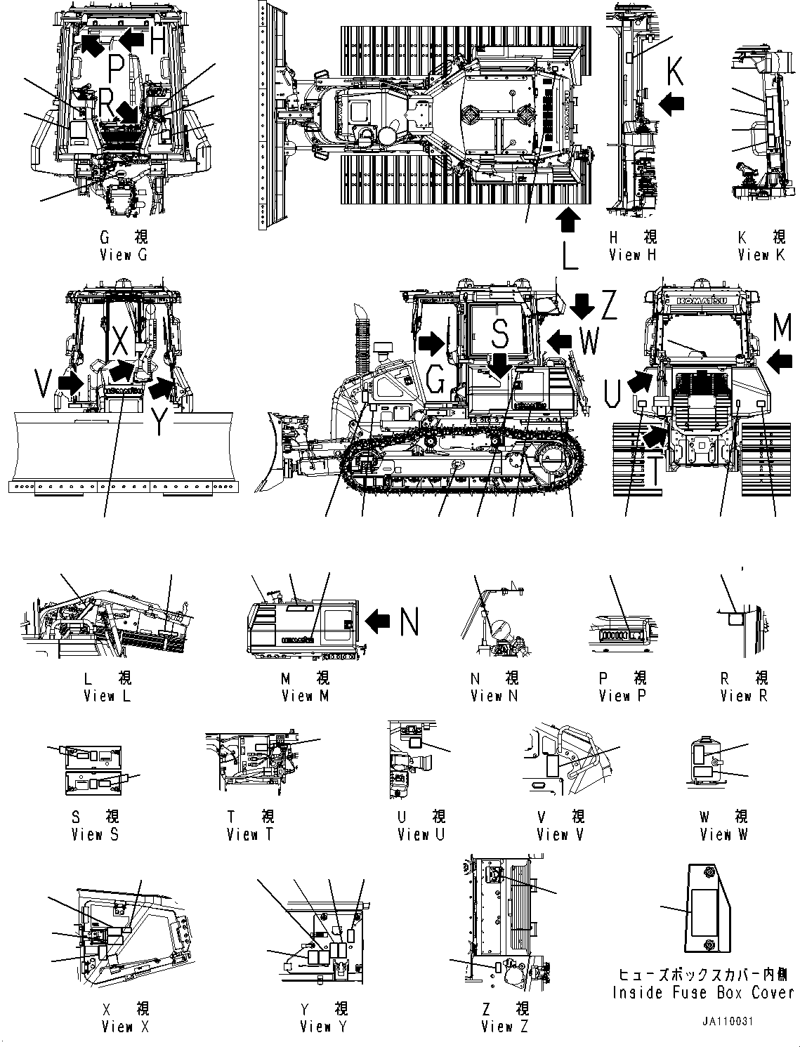 Mark, Machine Model 12Y-98-48121 KOMATSU