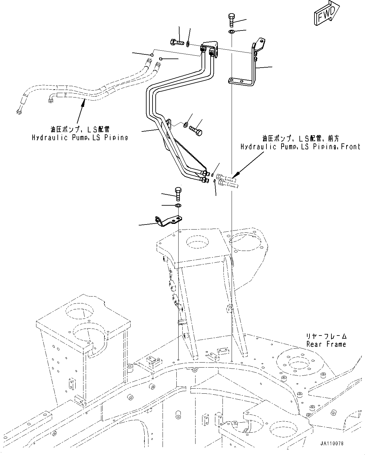 Трубка 421-U44-7B70 KOMATSU