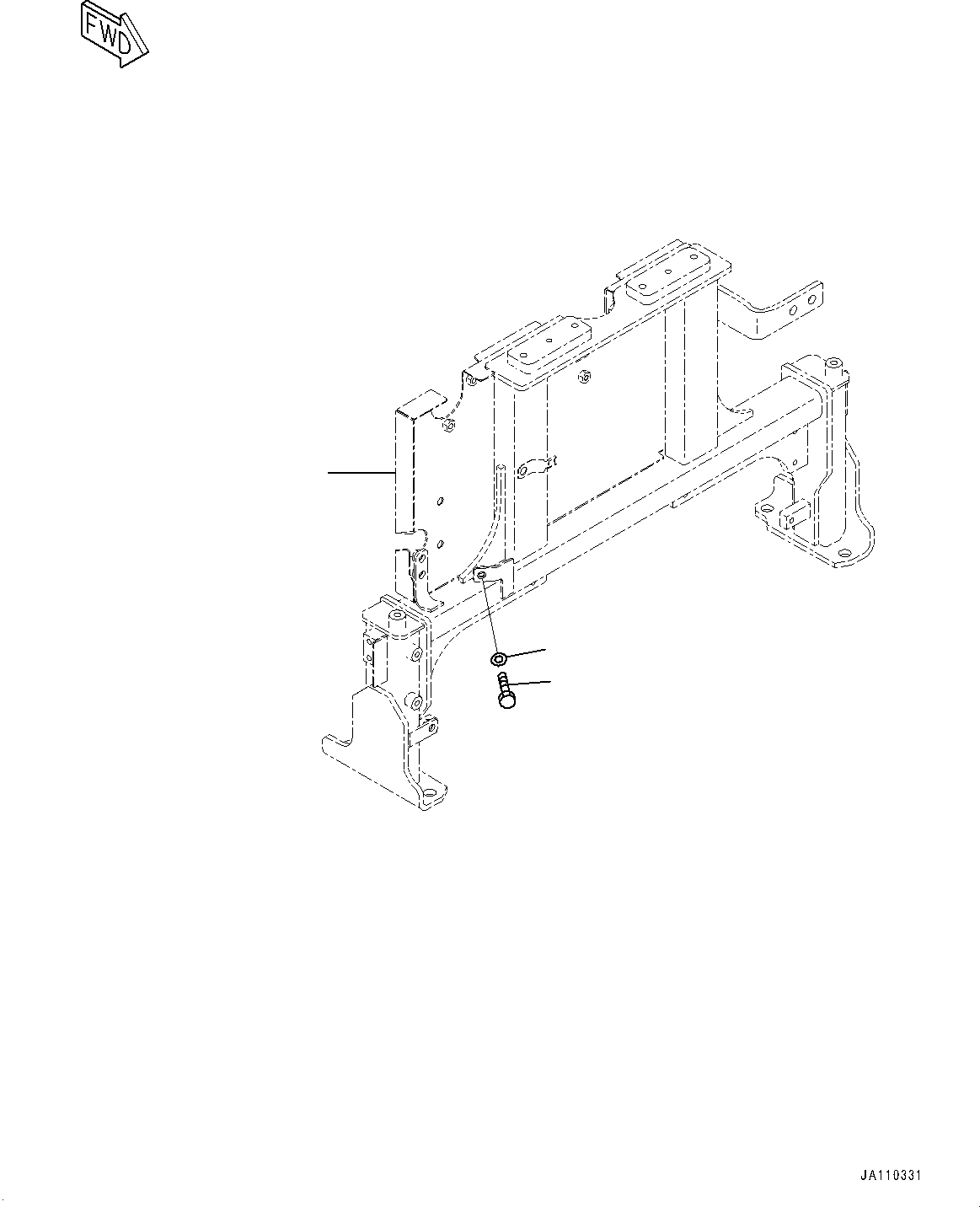 Frame(Exhaust Pipe,Frame,With Engine Oil Pan and Coolant Heater) (418-Z93-6130) KOMATSU