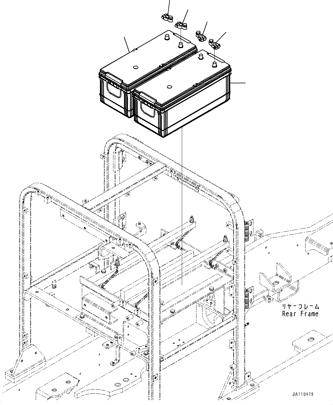 Battery, Wet 08003-3165G KOMATSU