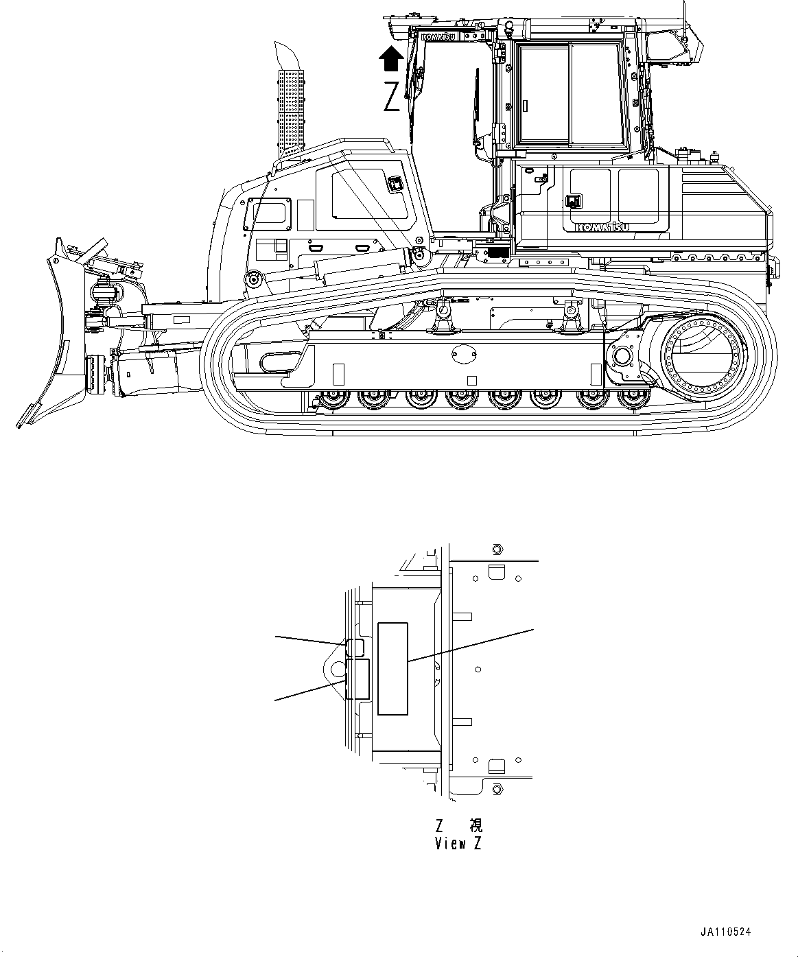 Plate, Certificate 14Y-98-42270 KOMATSU