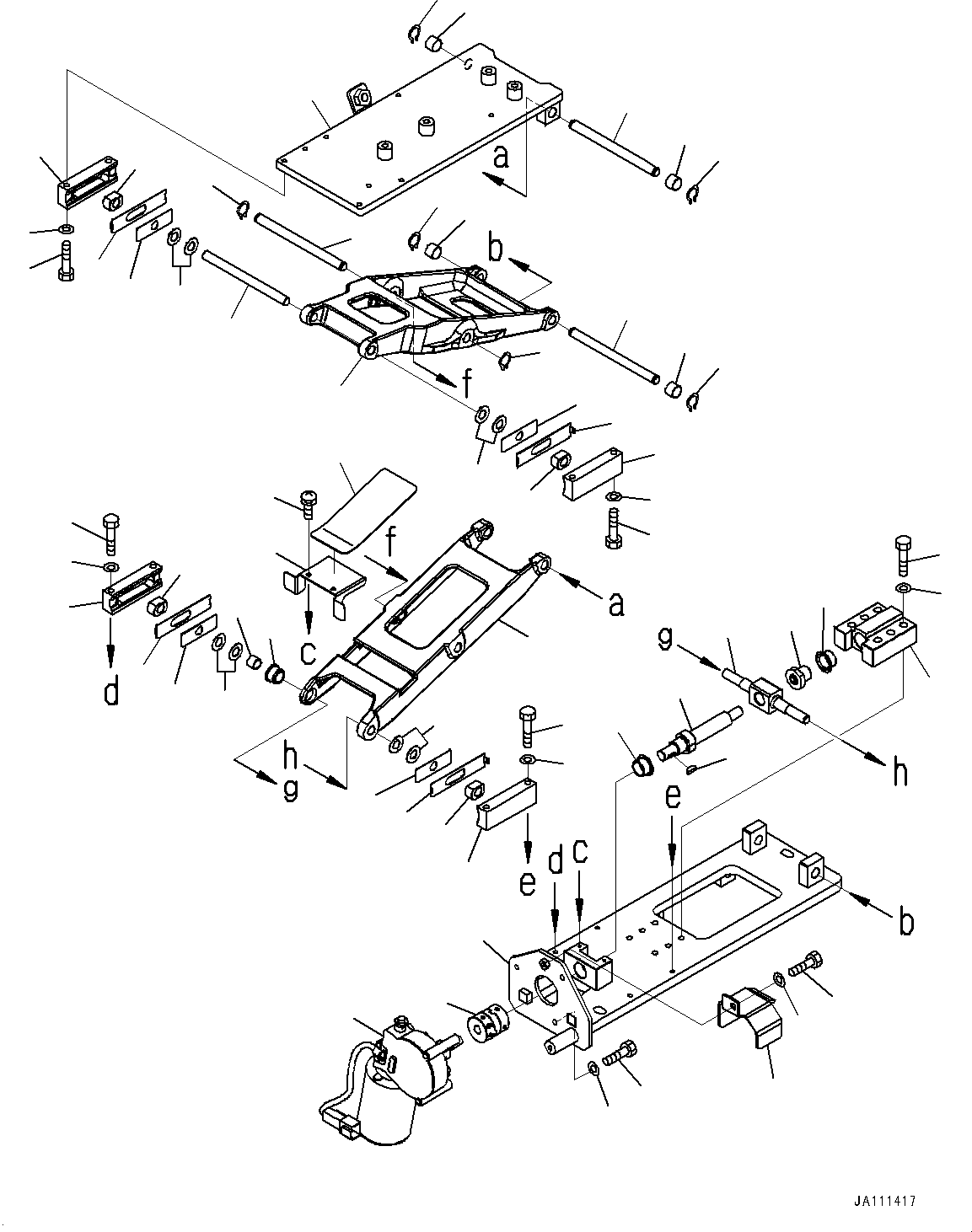 Подъёмник в сборе 23B-43-91631 KOMATSU