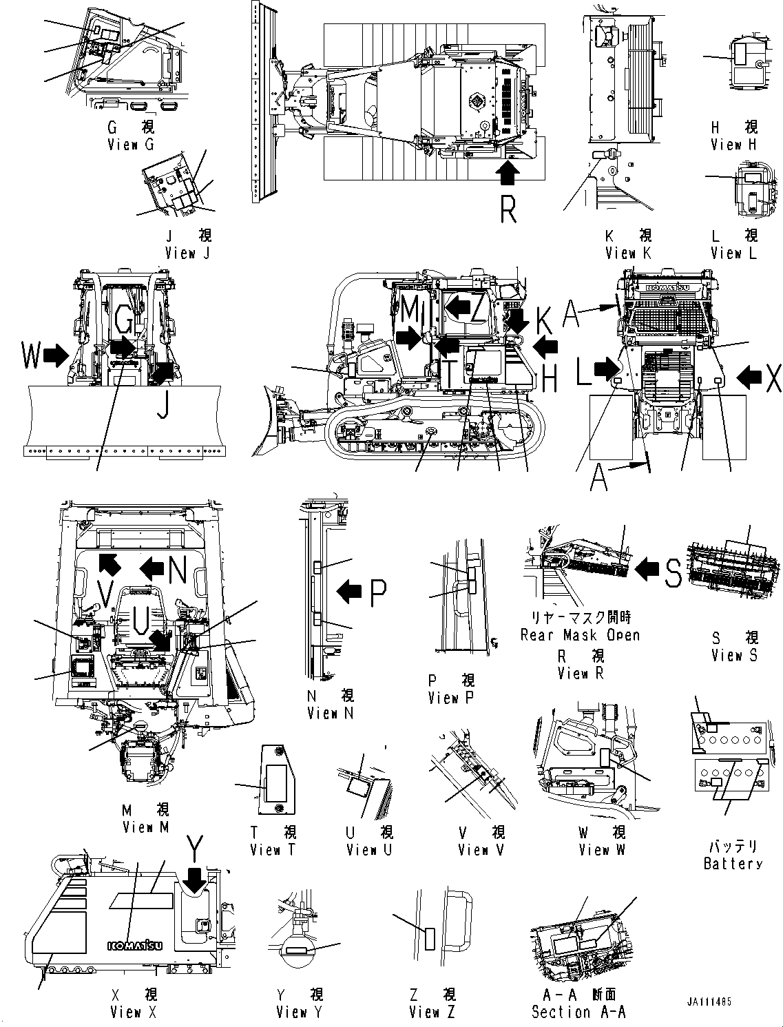 Табличка смазки 12Y-98-35120 KOMATSU