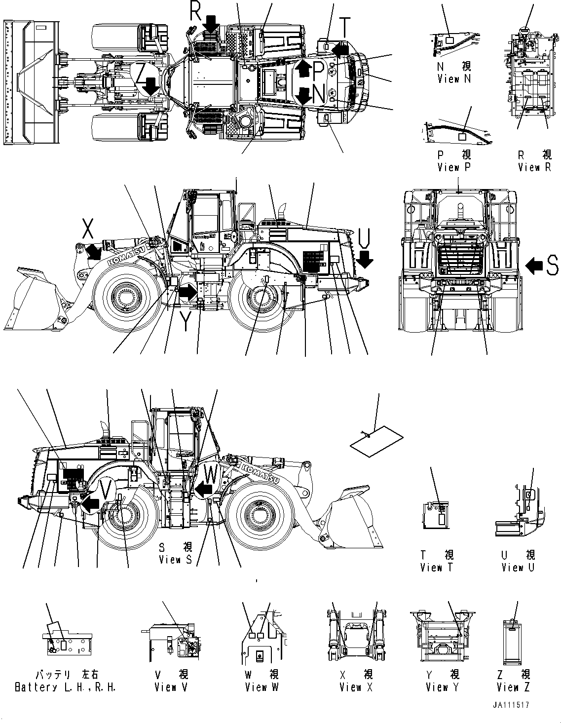 Plate, Notice, Install the Wide Tire 421-93-68130 KOMATSU