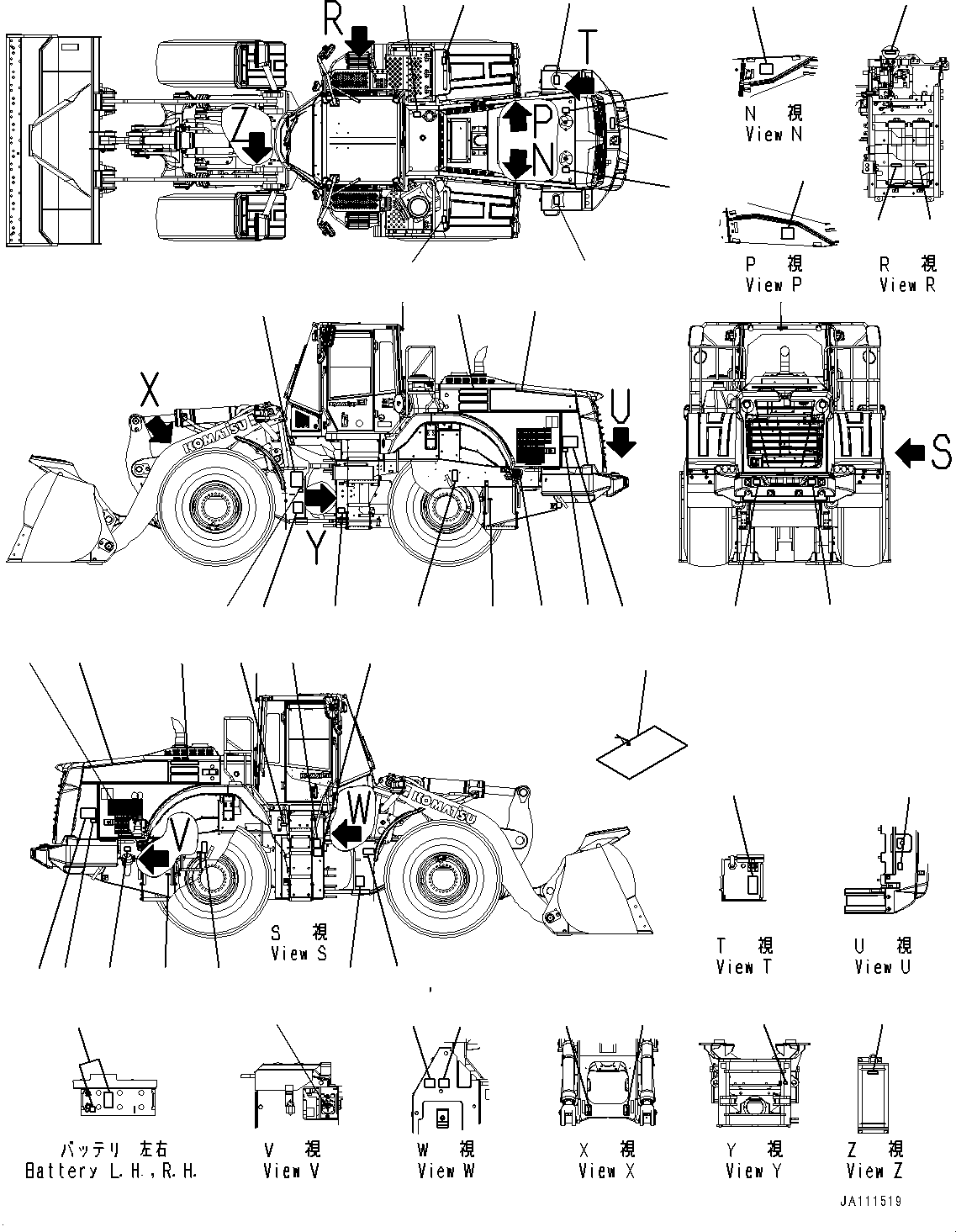 Plate, Notice, Install the Wide Tire 421-V00-6880 KOMATSU