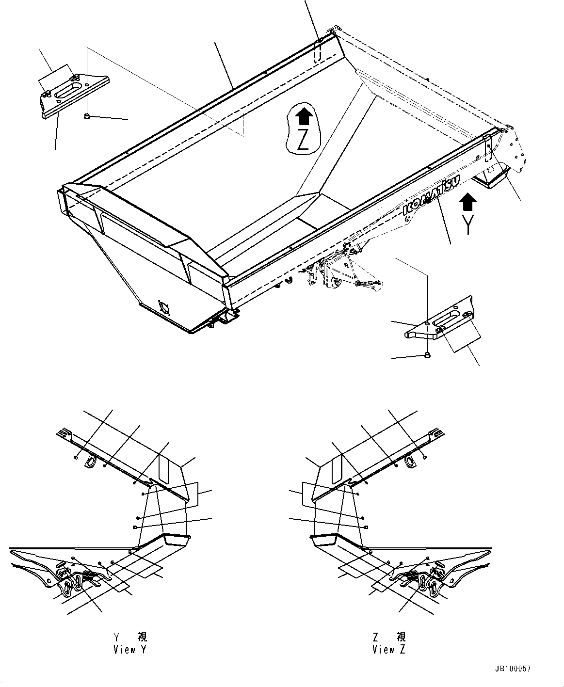 Tail Gate Assembly 56B-83-36100 KOMATSU