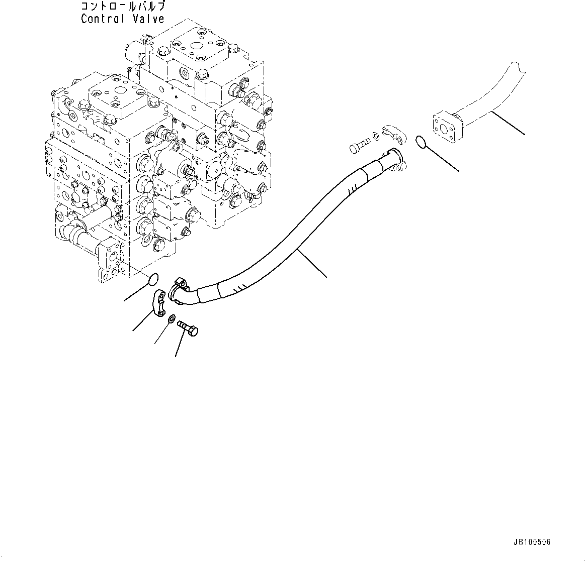 Трубка (гидравлика, трубопровод подъёмного цилиндра) (427-62-43480) KOMATSU