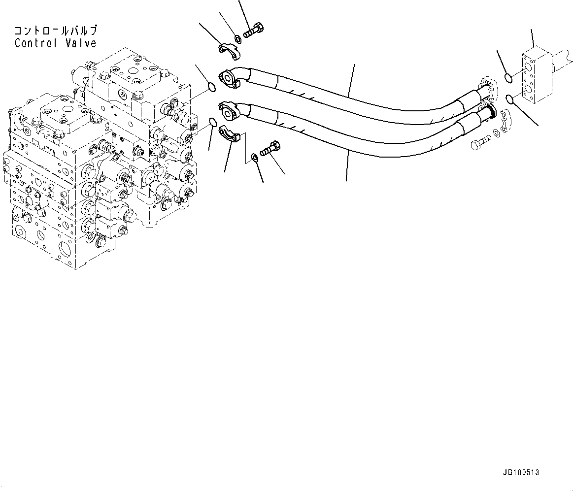 Трубка (гидравлика, трубопровод подъёмного цилиндра) (427-62-43680) KOMATSU