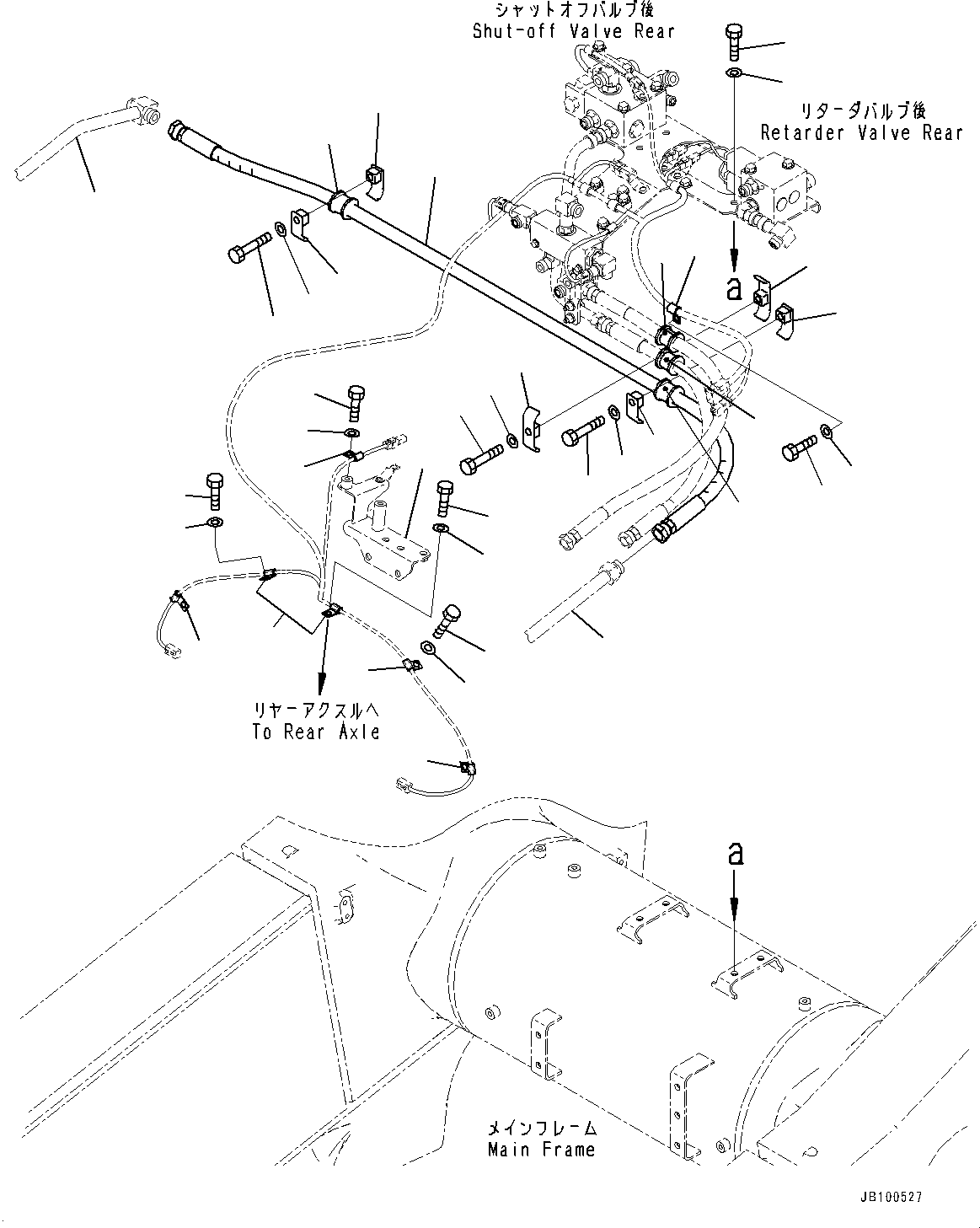 Tube(Brake Piping,Piping, R.H.) (562-43-3A640) KOMATSU