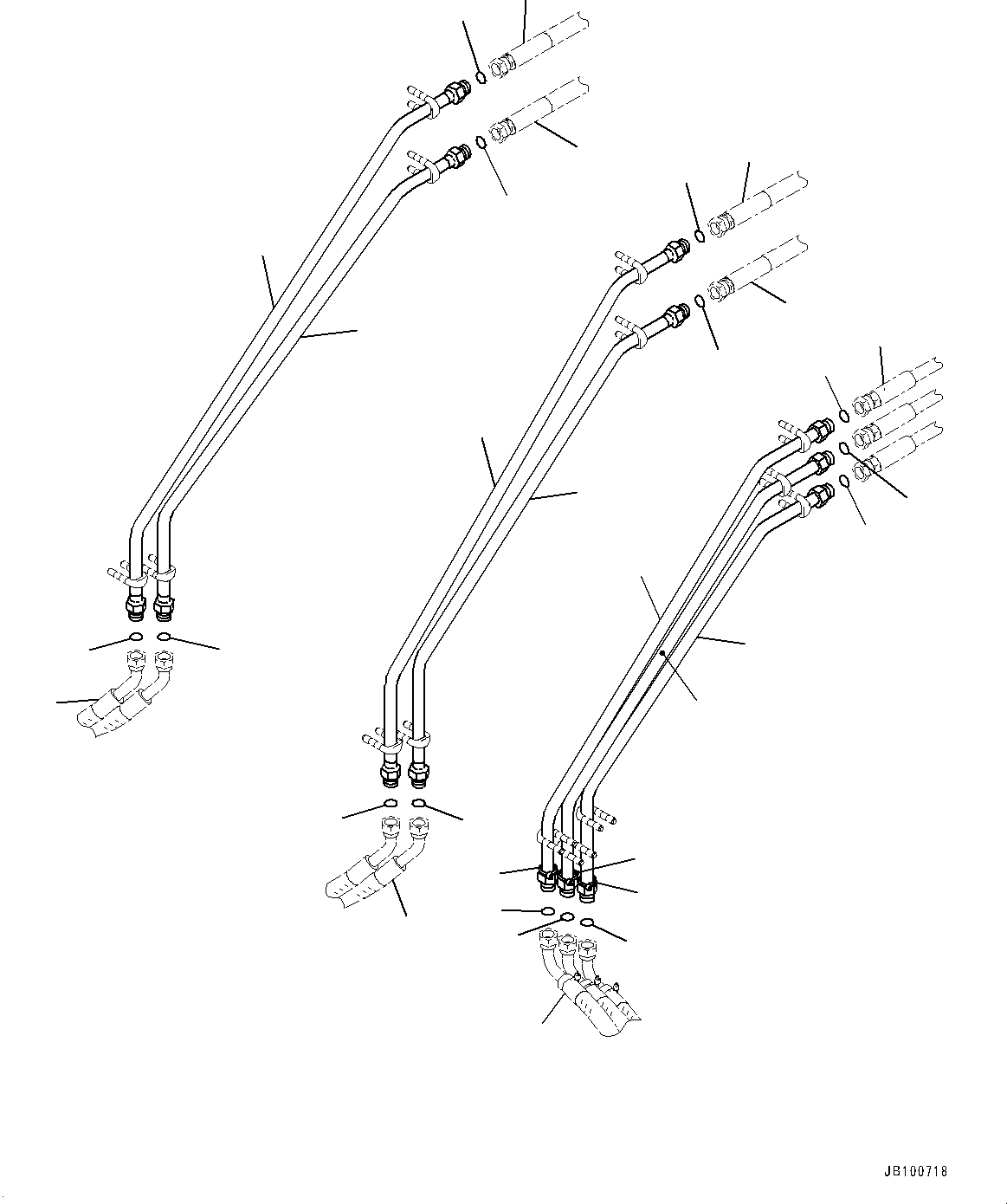 Hose(Hydraulic Piping,Pilot Piping) (02779-00307) KOMATSU