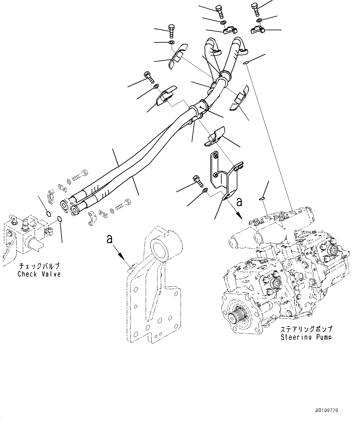 Шланг фланцевого типа 07084-01A18 KOMATSU