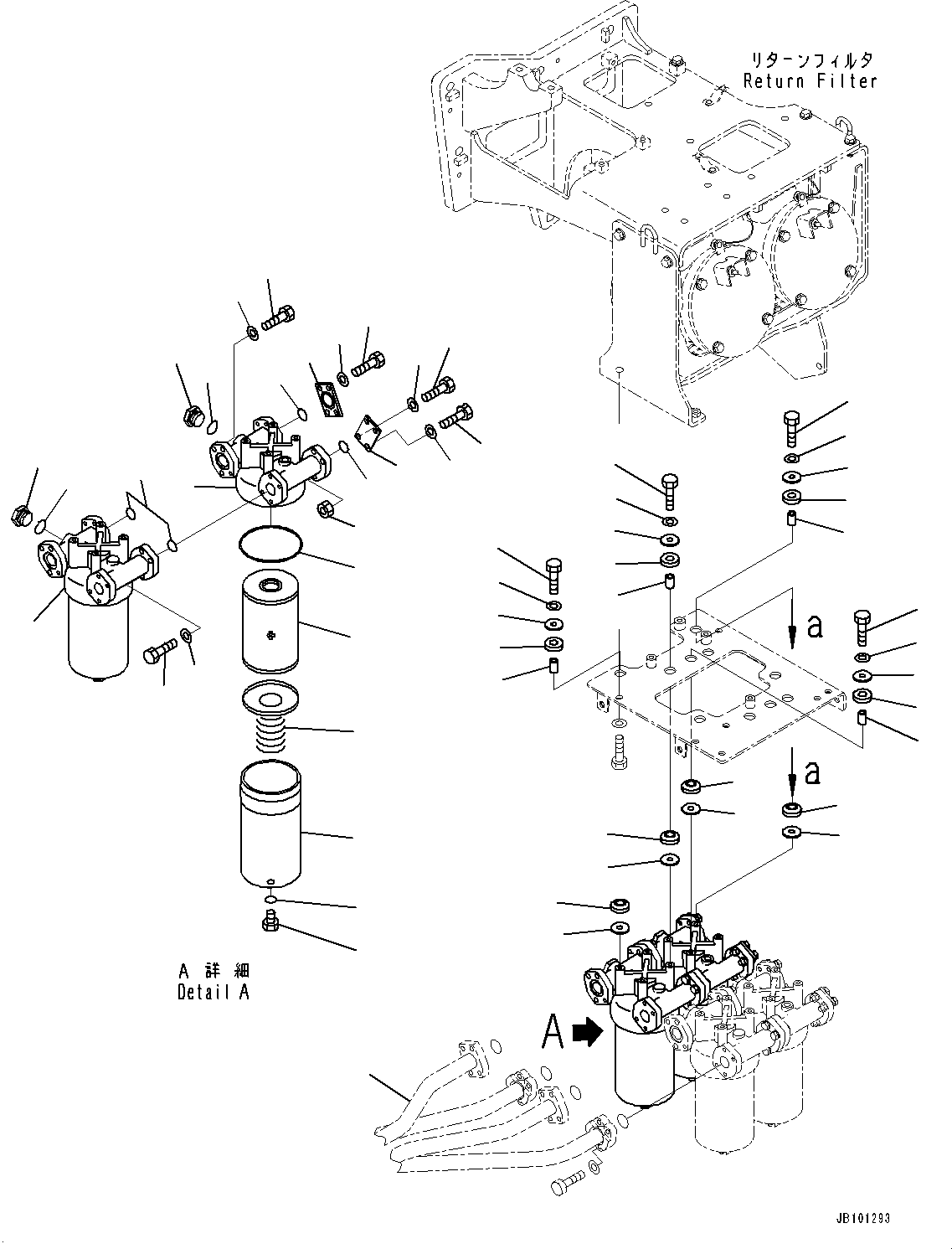 Tube(Hydraulic Tank,Transmission Oil Filter Piping) (561-16-91161) KOMATSU