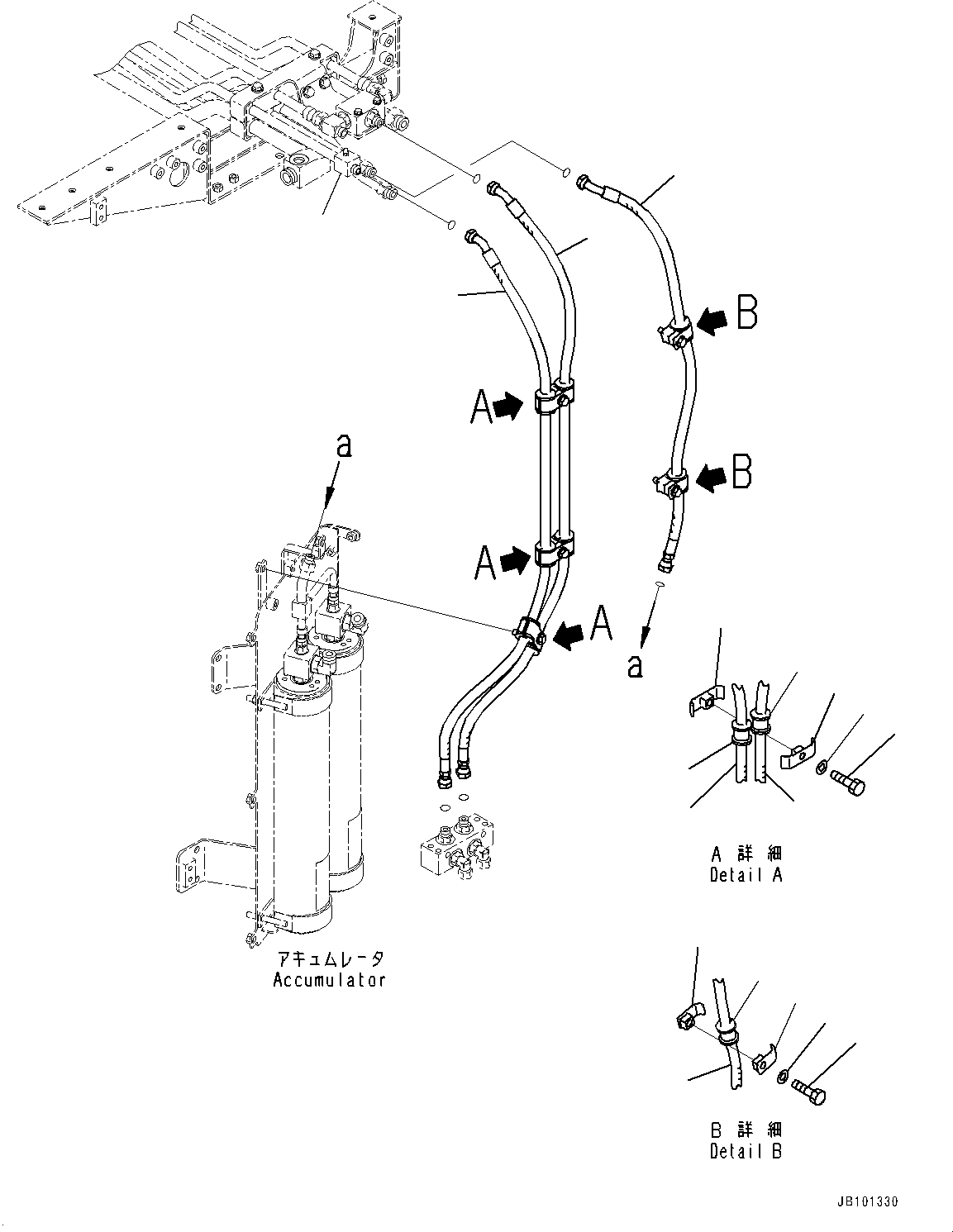 Шланг 561-43-9A170 KOMATSU