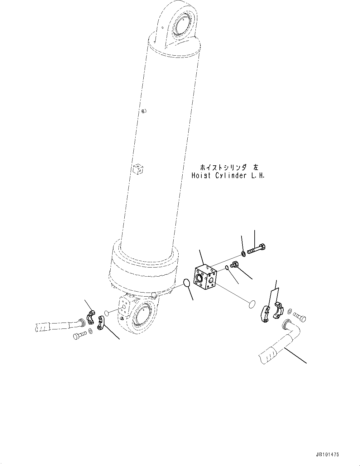 Hose(Steering and Hoist Hydraulic Piping,Hoist Cylinder Piping) (07088-012A9) KOMATSU