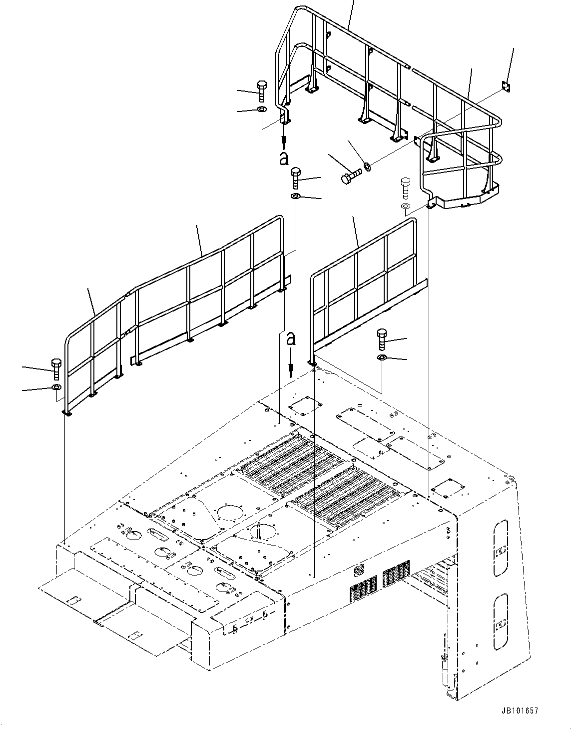 Handrail, L.H. 42C-54-25260 KOMATSU