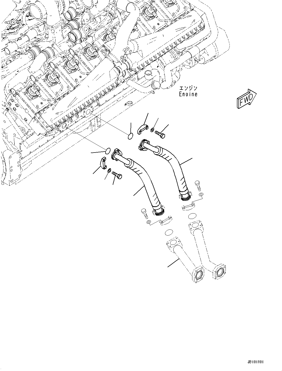 Tube(Engine Oil Filler) (562-01-3A880) KOMATSU