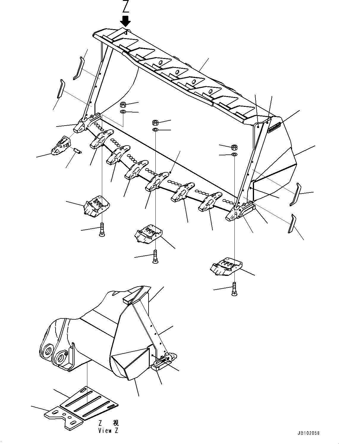 Bucket Assembly 427-70-43500 KOMATSU