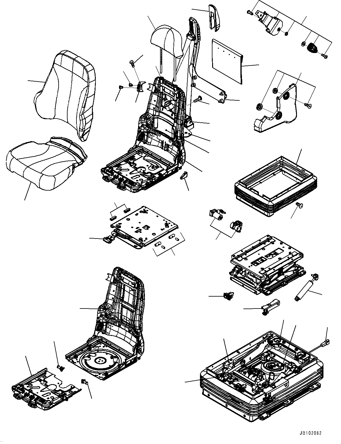 Seat Top Slide Assembly ZSSA37455.901 KOMATSU