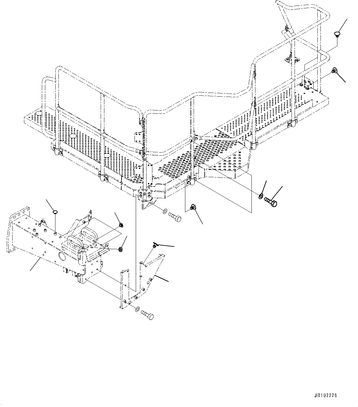 Support(Front Support,L.H.) (561-54-9A311) KOMATSU
