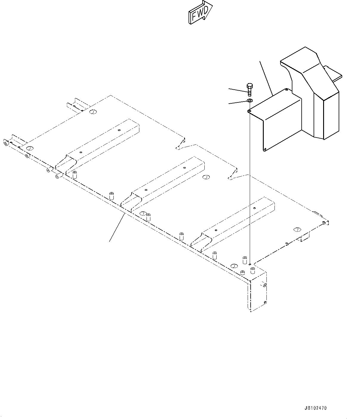 Hood(Battery Box,Rear Hood) (562-54-3J221) KOMATSU