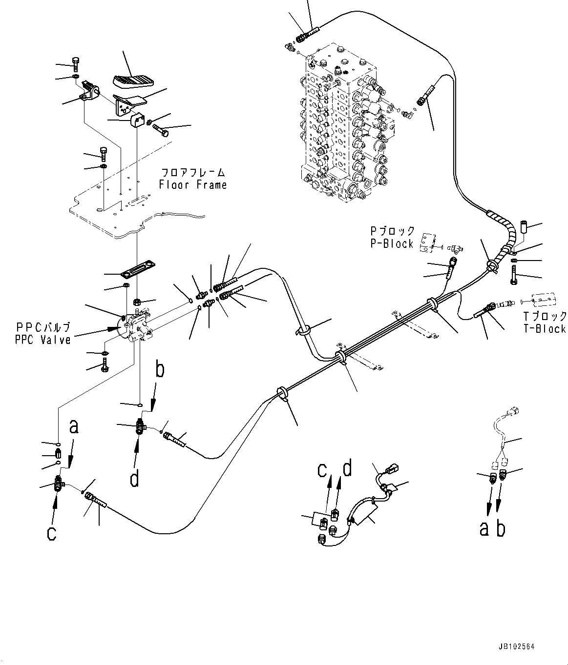 Wiring Harness(Cab,Floor, P, T Block) (2A5-06-12830) KOMATSU