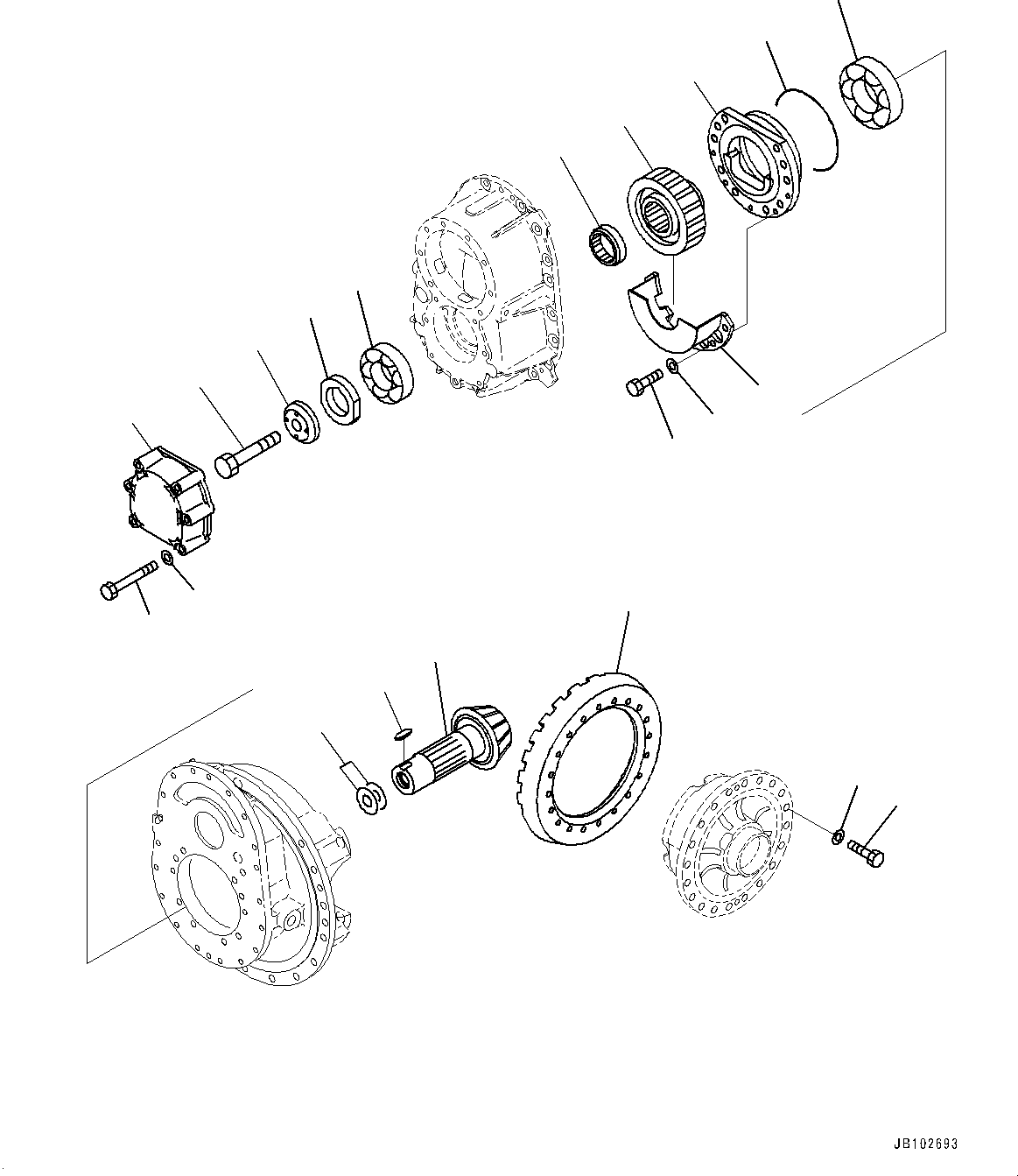 Axle Assembly, Center 56D-23-30001 KOMATSU
