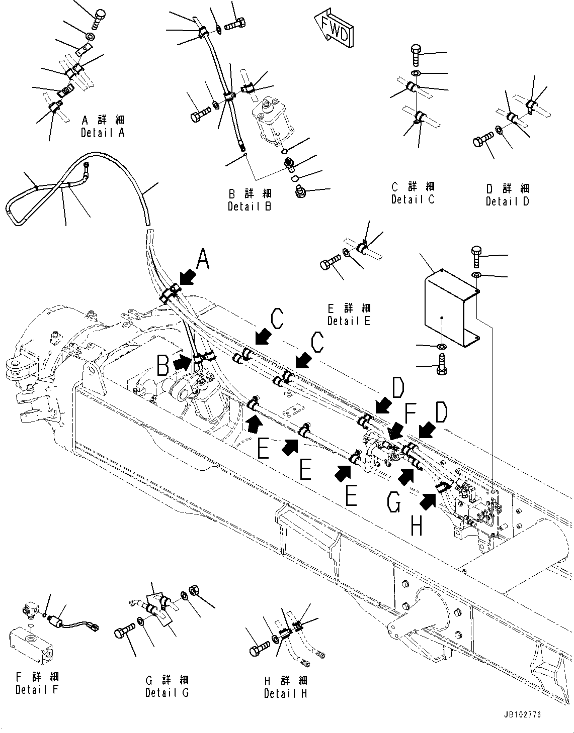 Шланг с торцевым уплотнением 02766-00341 KOMATSU