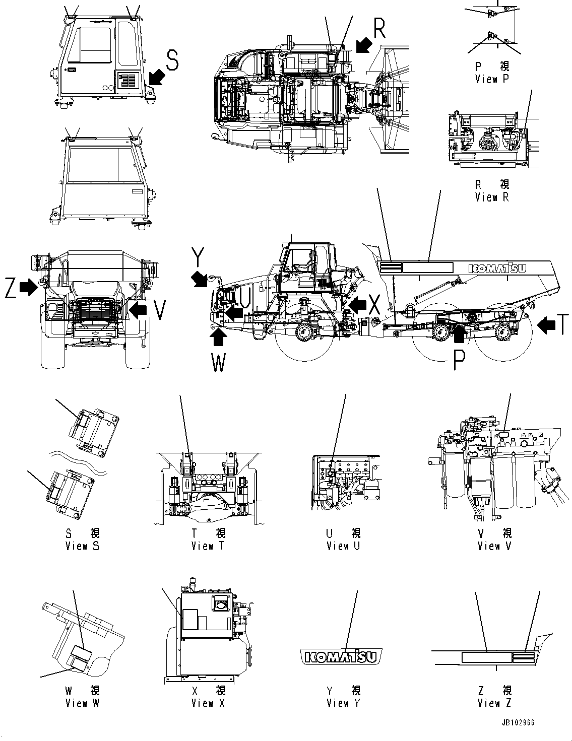 Декоративная полоса 56B-93-31331 KOMATSU