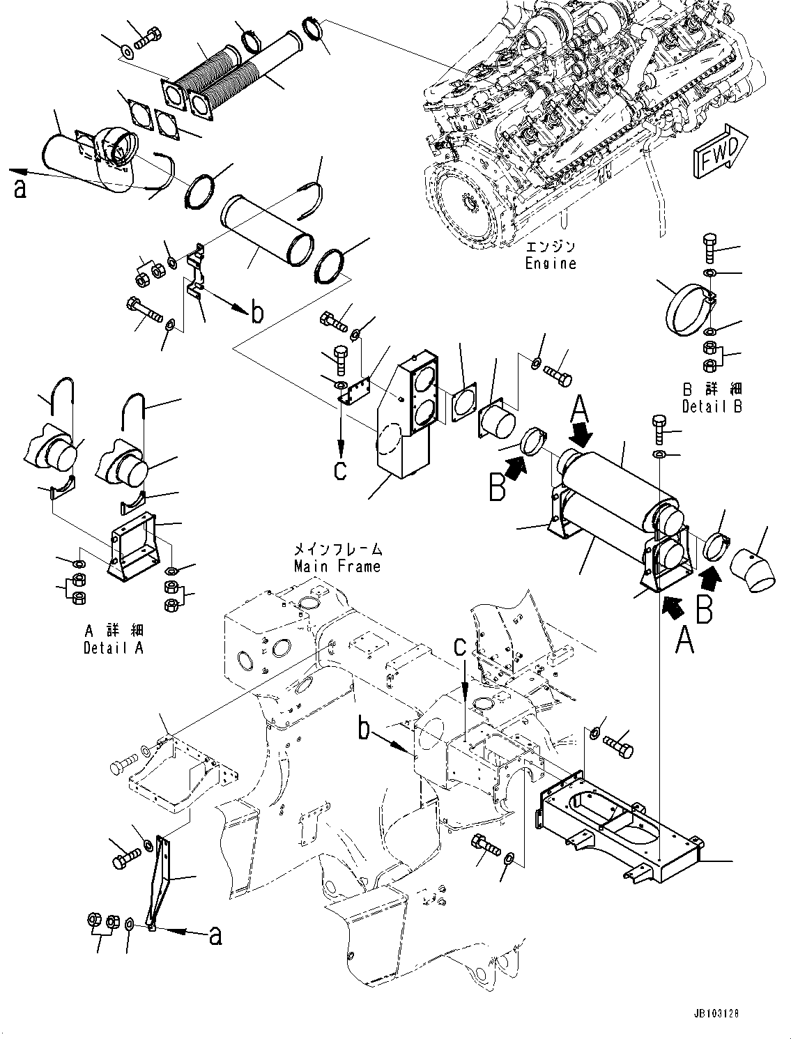 Короб выхлопных газов 562-84-3B271 KOMATSU
