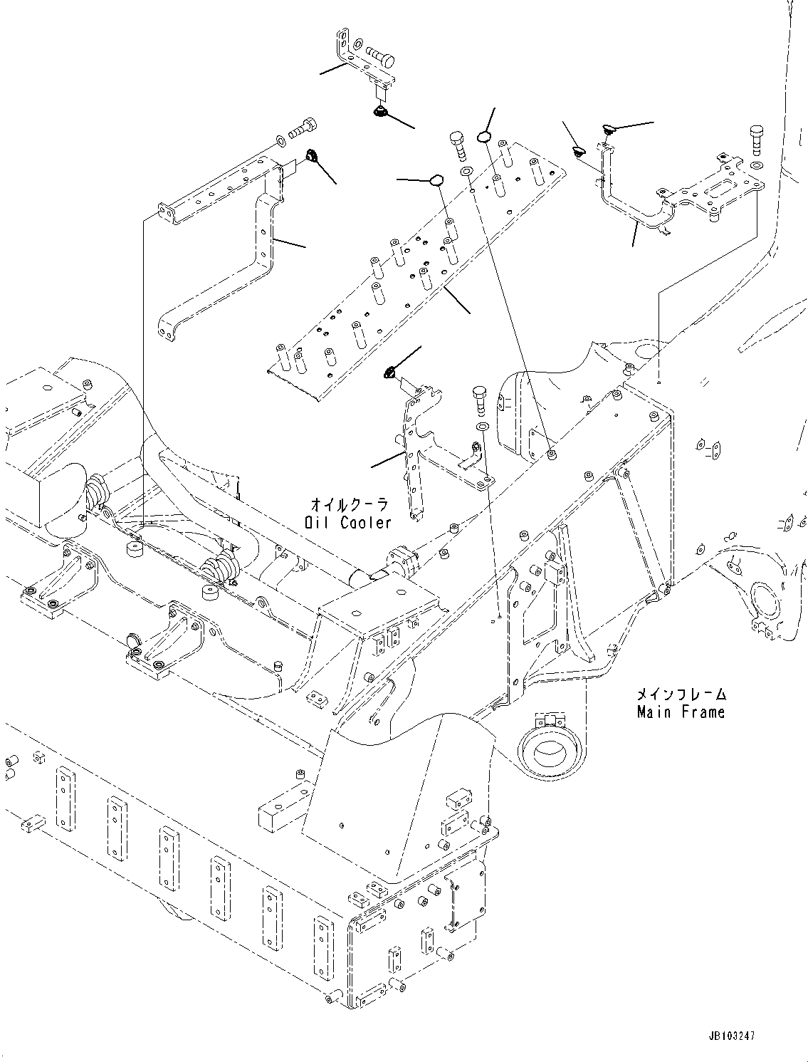 Bracket(Cooling System,Brake Cooling Piping) (562-84-3A580) KOMATSU
