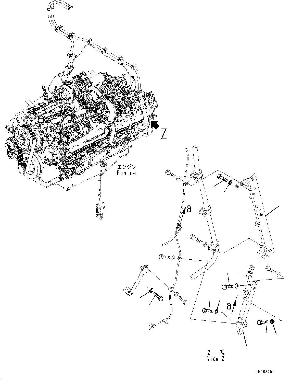 Bracket(Engine Related Parts,Tube) (562-84-3J741) KOMATSU