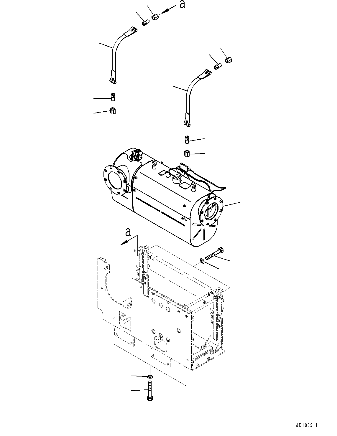 SCR Assembly, L.H. 562-02-3L670 KOMATSU