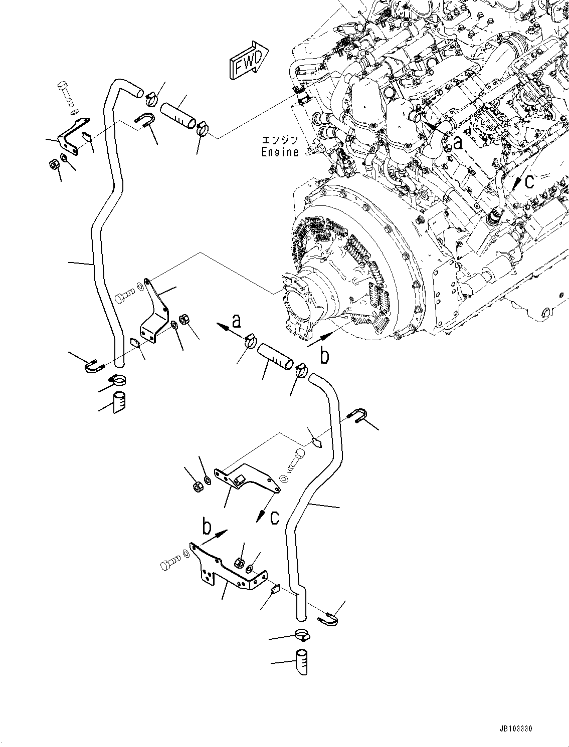 Шланг 07286-03816 KOMATSU
