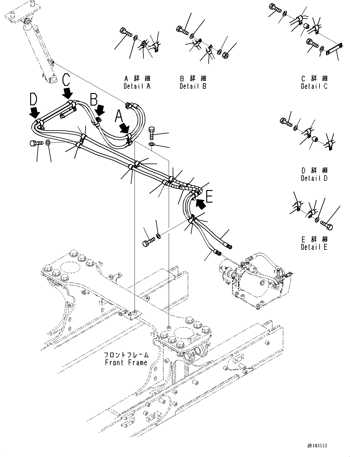 Шланг с торцевым уплотнением 02762-00233 KOMATSU