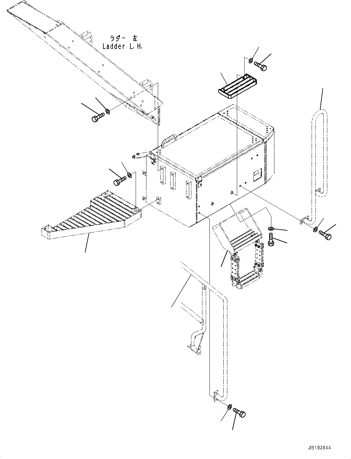Bracket(Rear Fender and Ladder,Battery Box Step) (427-54-29331) KOMATSU
