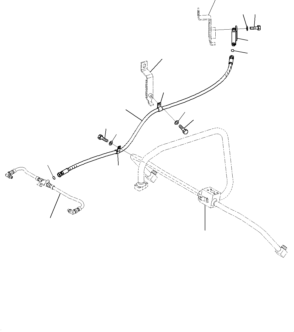 Bracket(Hydraulic Piping,Bracket and Clamp,With 2-Spool Control Valve) (419-62-43920) KOMATSU