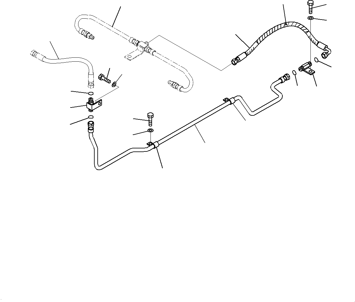 Hose, Face Seal Type(ROPS Cab and Floor Frame Group,Brake Pedal) (02753-00304) KOMATSU