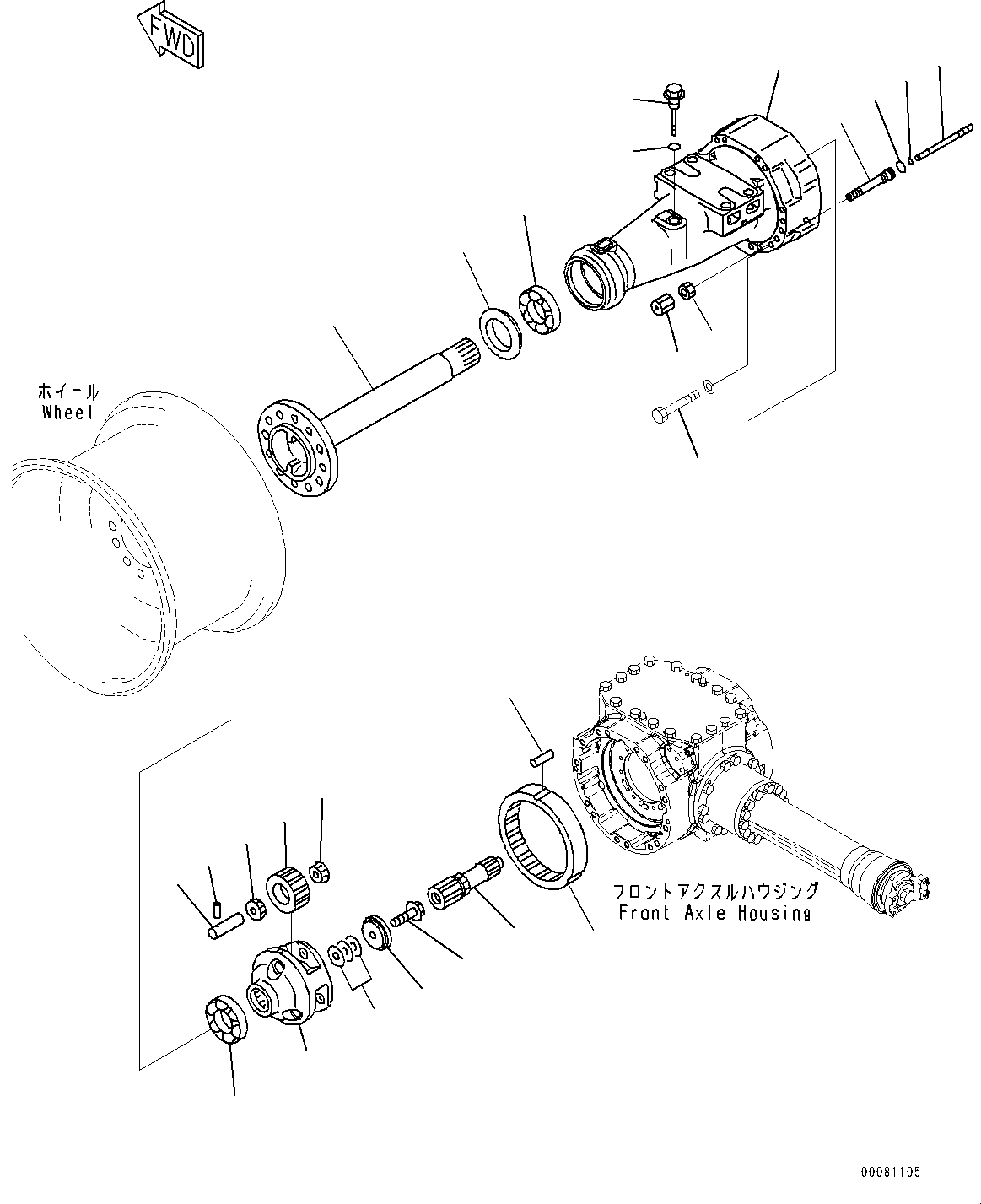 Axle,Front 419-22-H1101 KOMATSU