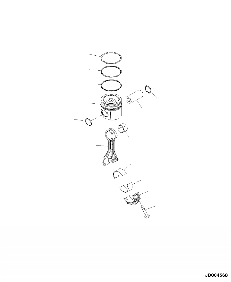 KIT, ENGINE PISTON .50 MM OVERSIZE 6754-31-2120 KOMATSU
