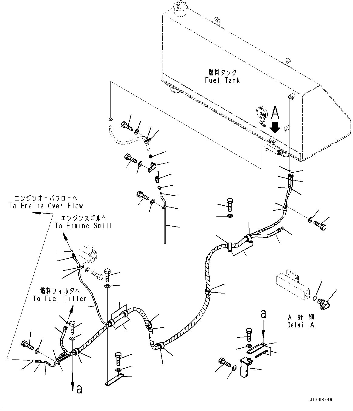 Шланг с торцевым уплотнением 02762-G0346 KOMATSU