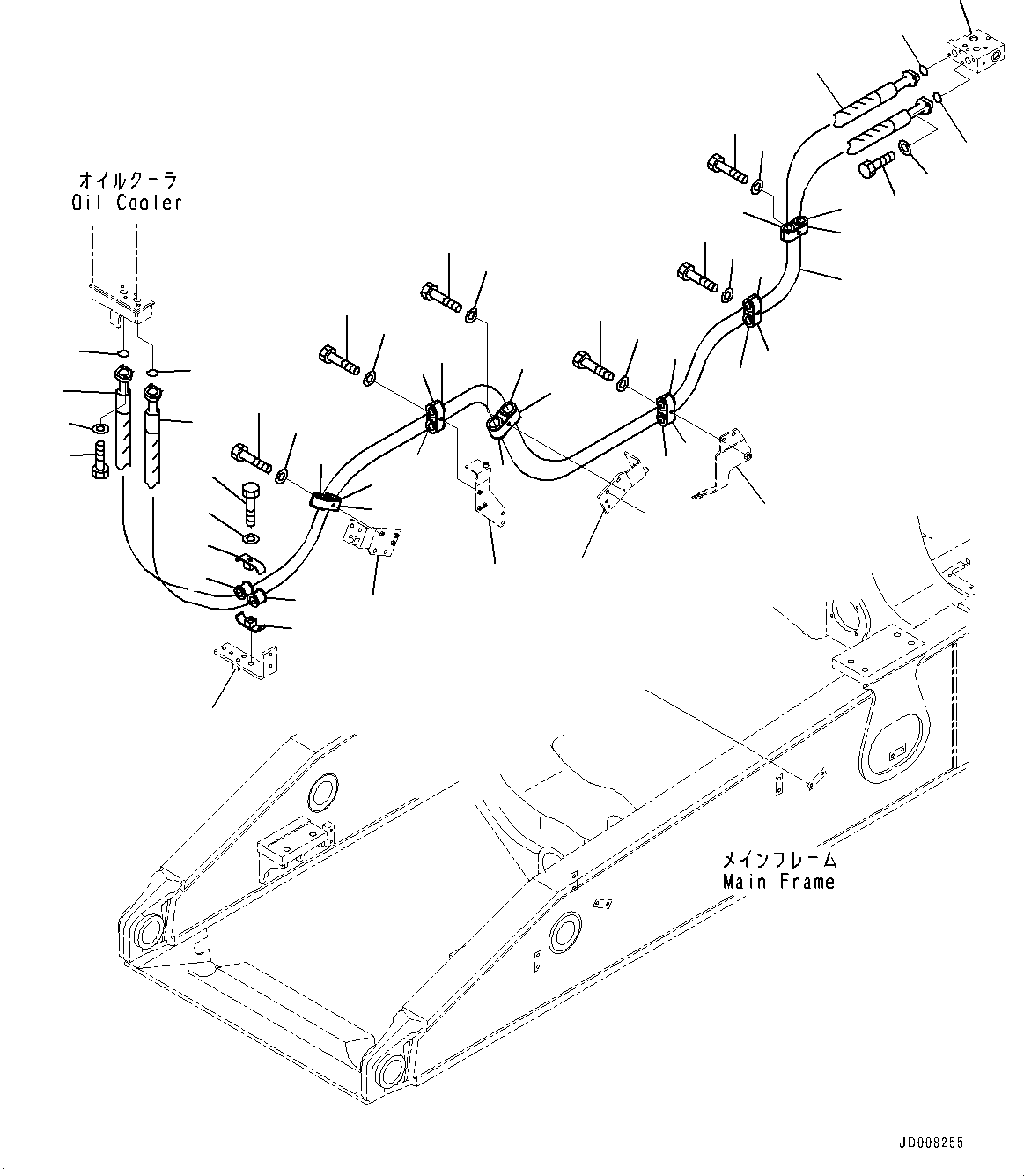 Bracket(Power Train Oil Cooler Piping,L.H.) (17M-03-56320) KOMATSU