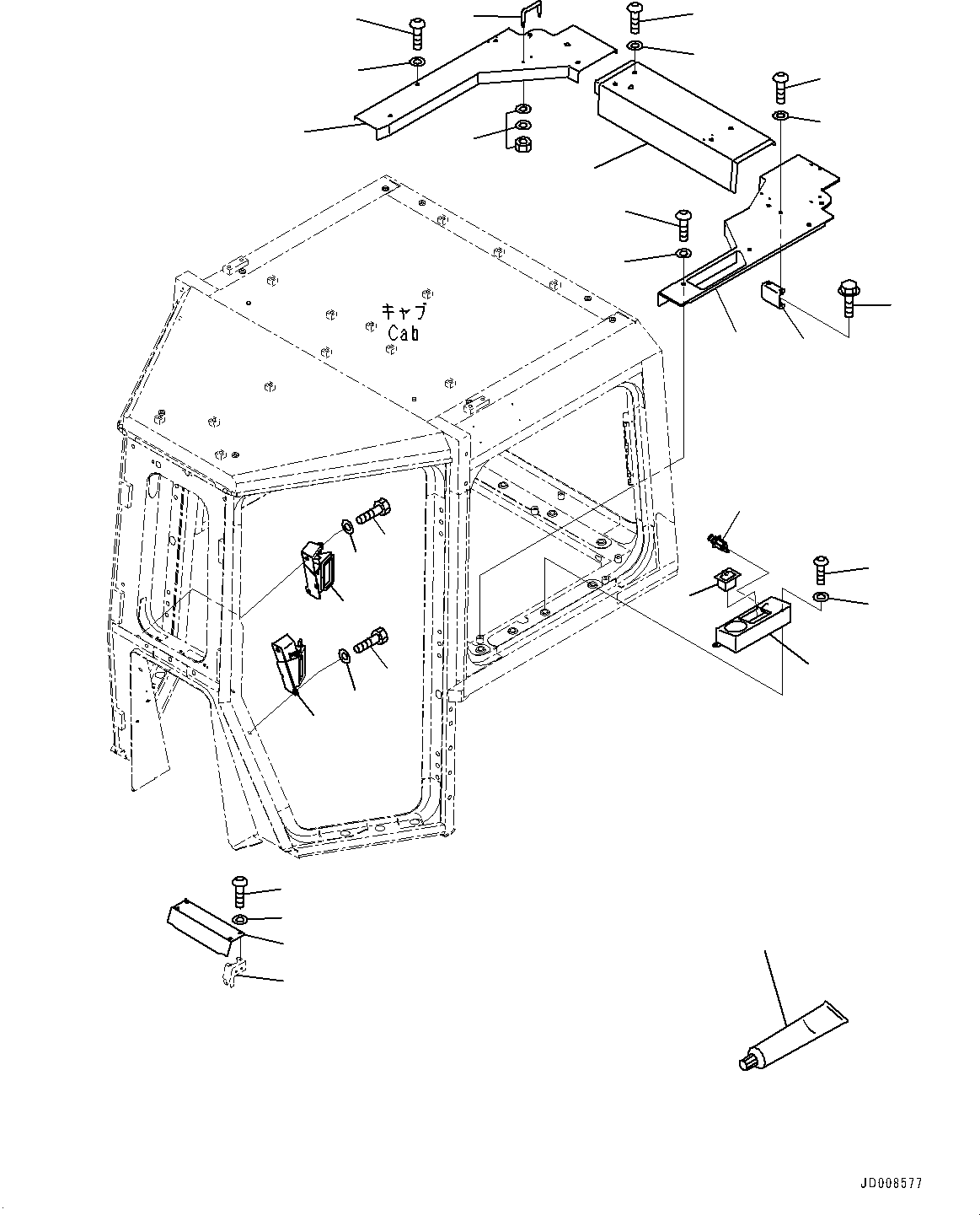 Bracket(Cab,Air Conditioner Duct) (198-Z11-3850) KOMATSU