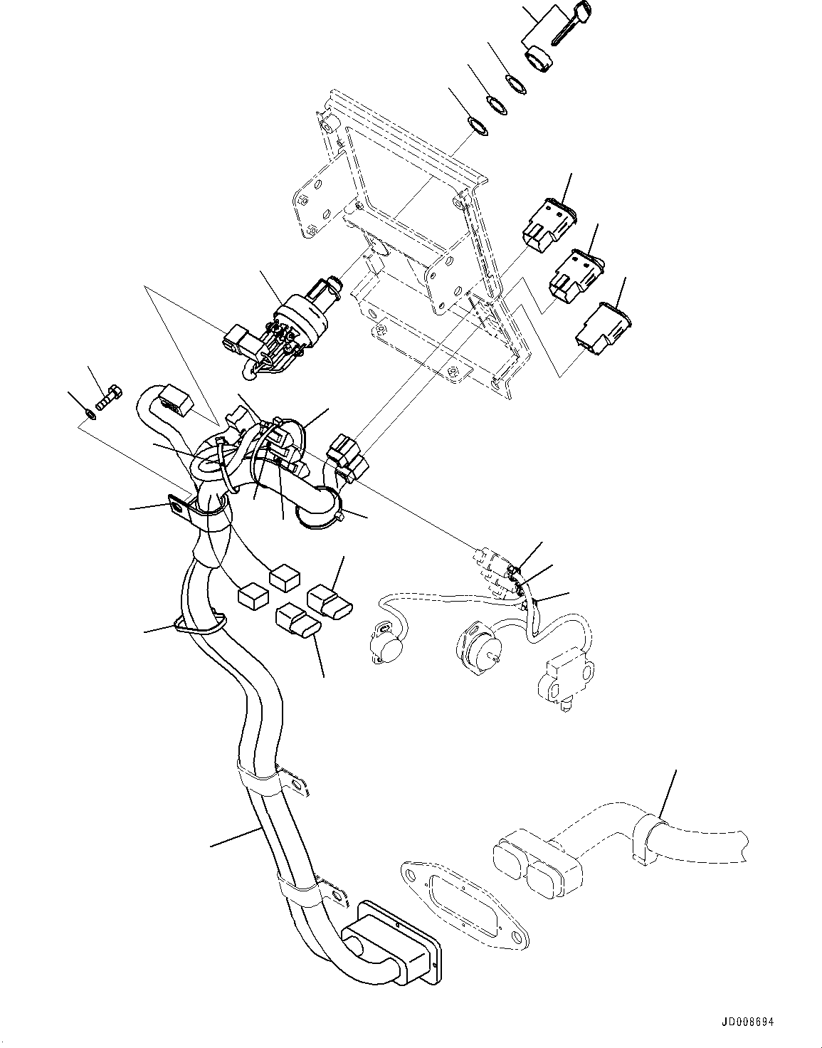 Wiring Harness(Floor Frame,Wiring Harness,Without ROPS Cab) (17A-06-43312) KOMATSU