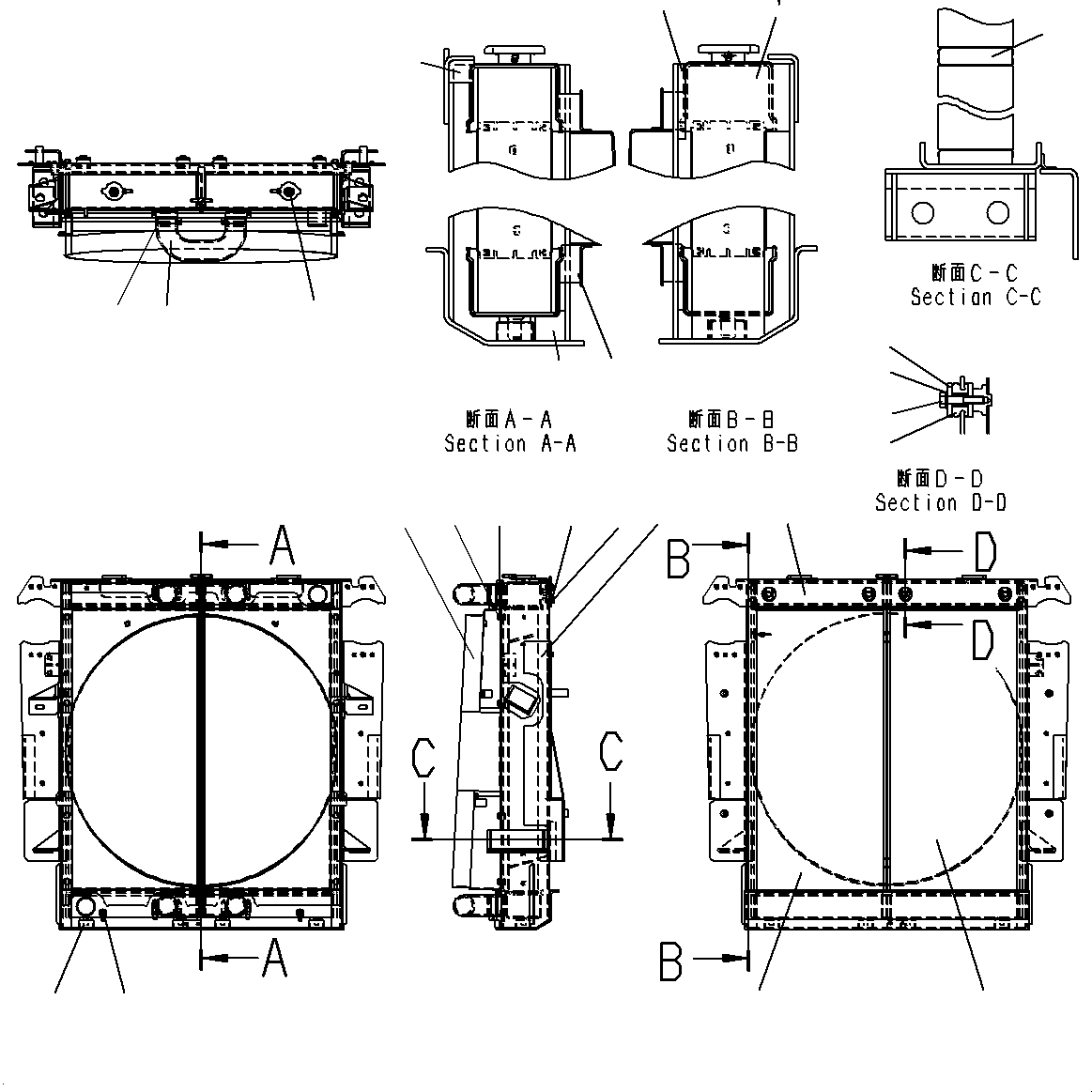 Радиатор в сборе 56D-03-23200 KOMATSU