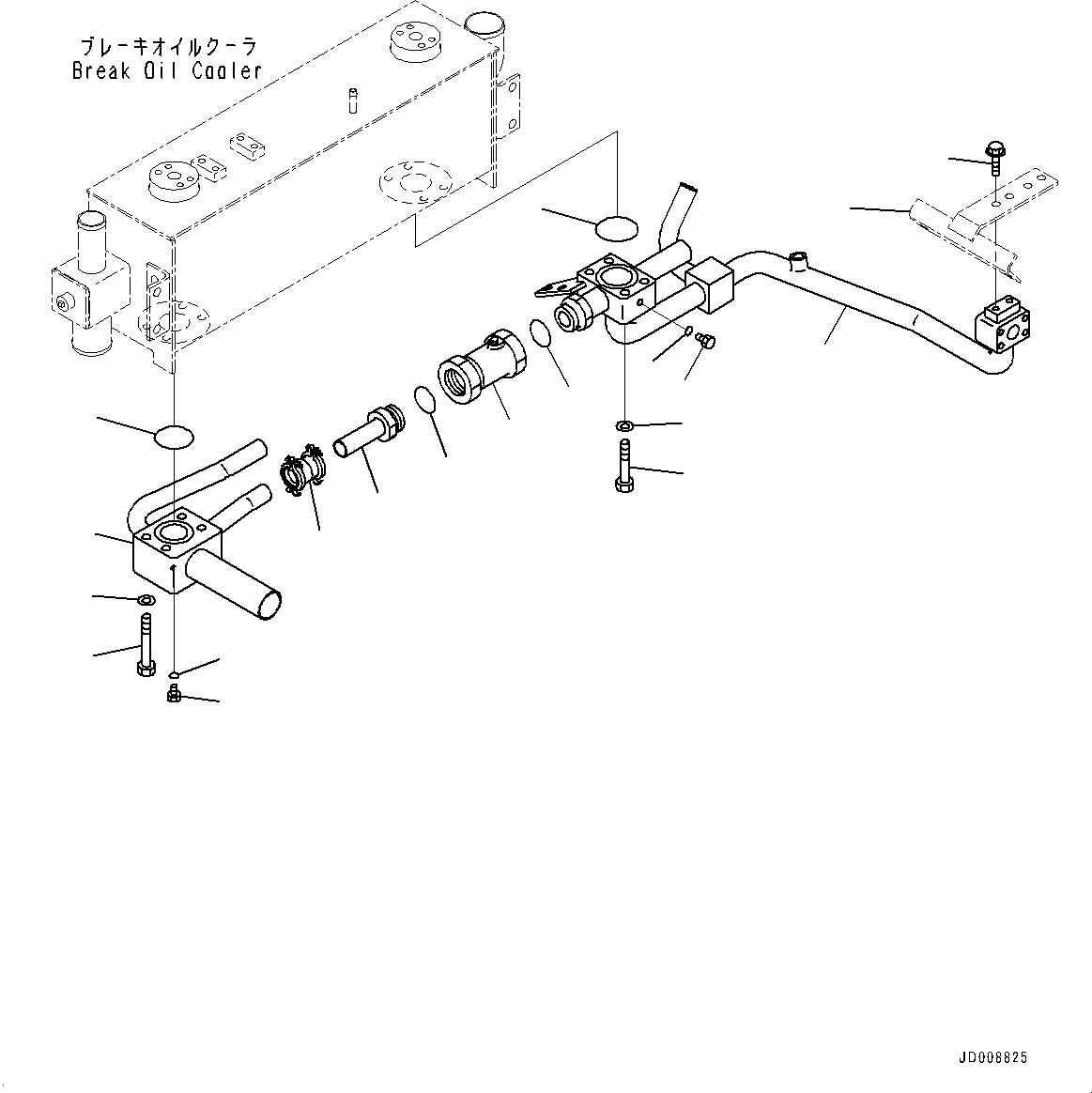 Bracket(Brake Oil Cooling Piping,Transmission to Front Axle) (56D-61-12271) KOMATSU