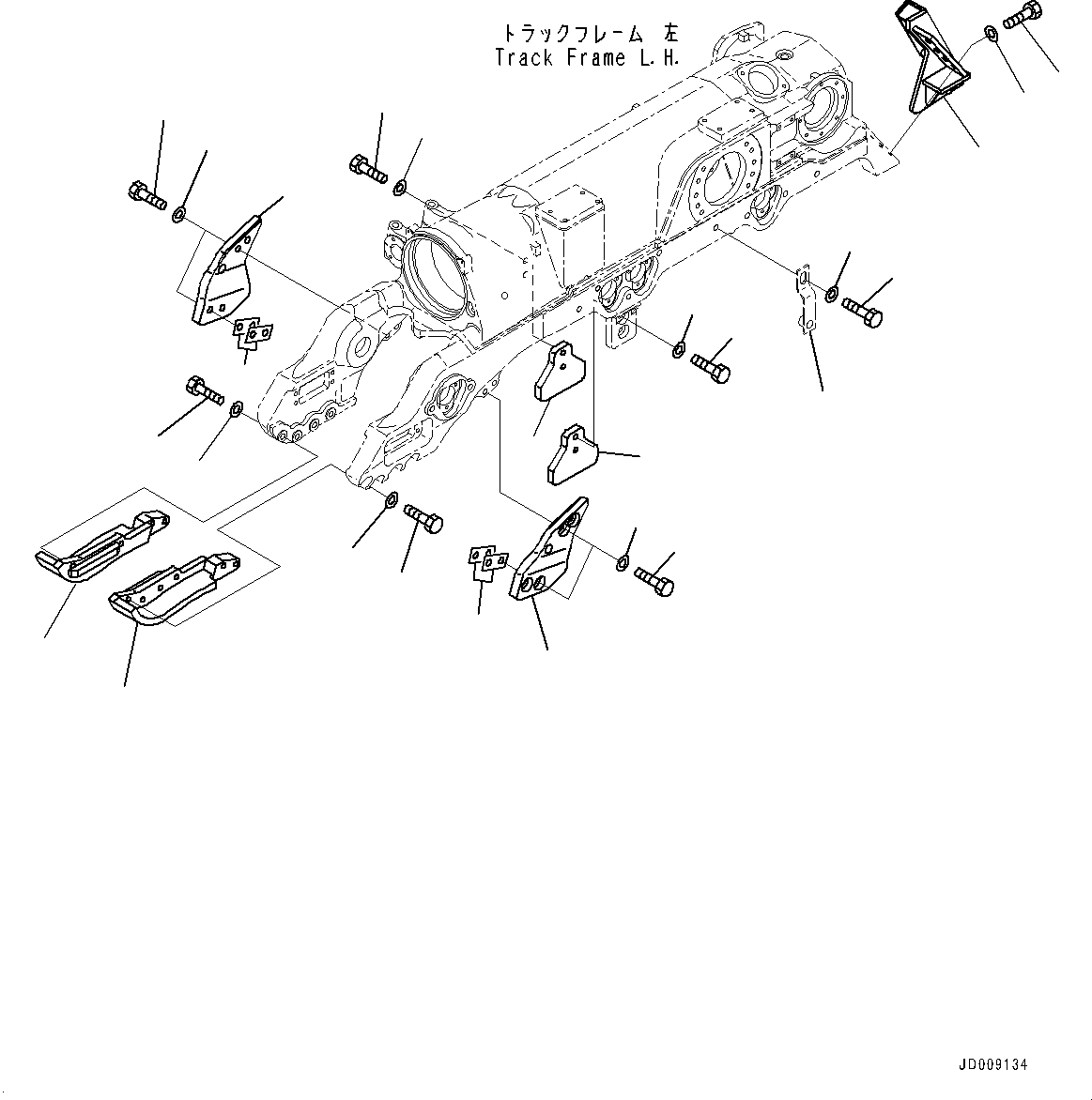 Plate(Track Frame,Cartridge Pin, L.H.,With Full Length Track Roller Guard) (17M-30-57430) KOMATSU