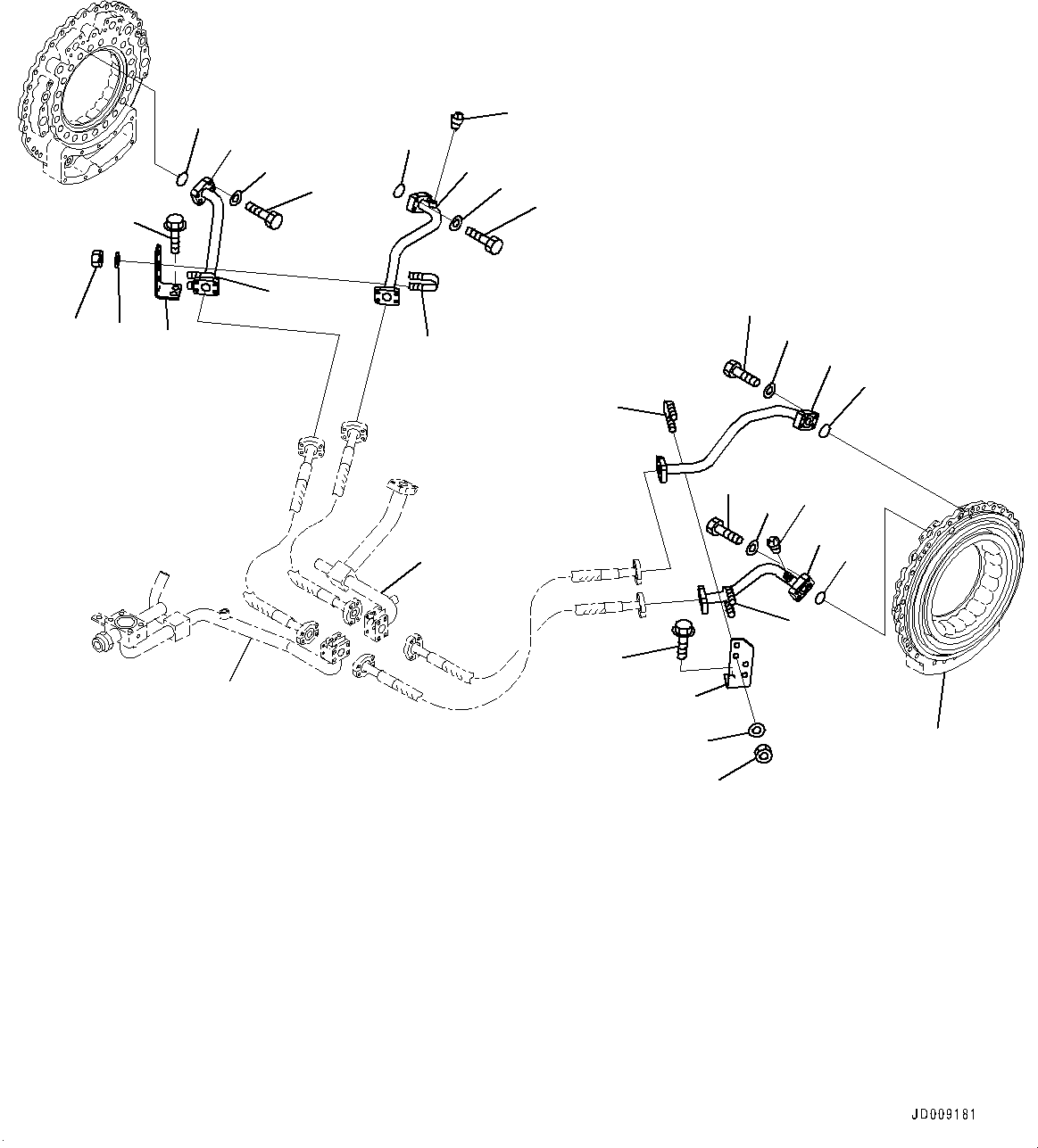 Tube(Brake Oil Cooler,Oil Cooler Piping) (56D-61-22361) KOMATSU