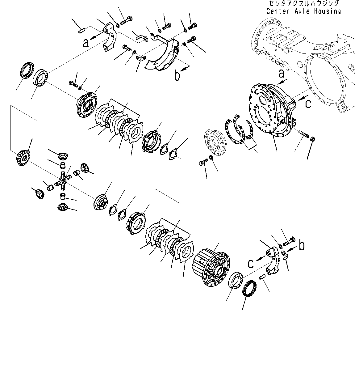 Axle Assembly, Center 56D-23-20006 KOMATSU
