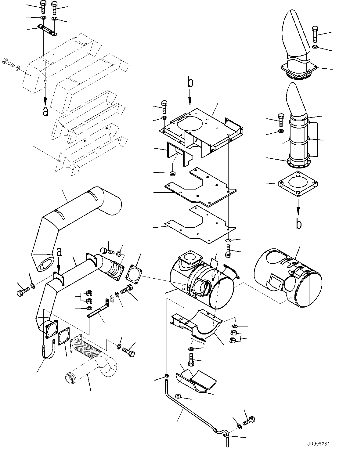 Tube(Air Intake and Exhaust Connectors,Exhaust Piping) (56E-02-27410) KOMATSU