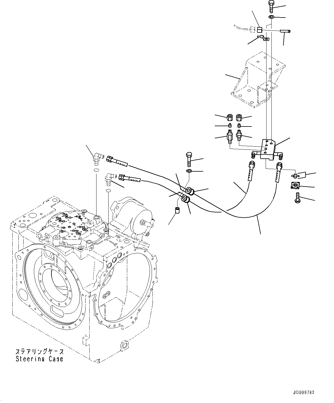 Bracket(Ripper Piping,Bracket,With Working Lamp, Ripper) (17M-61-52721) KOMATSU
